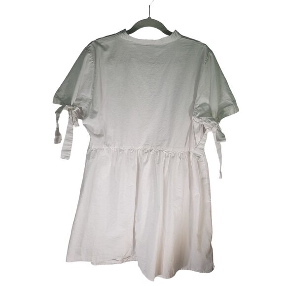 MISSGUIDED White Short Sleeve Casual Peplum Mini Dress - Picture 4 of 10